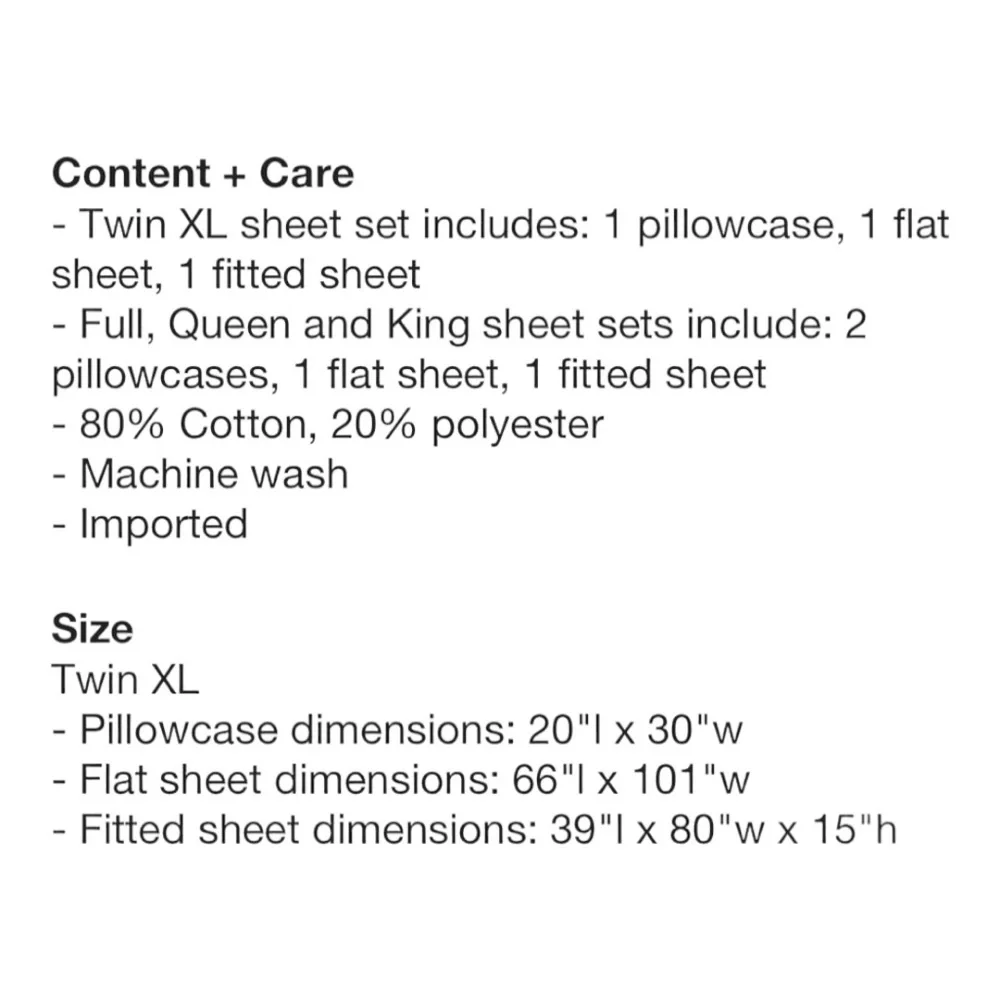 Urban Outfitters Twin XL Gray Sheet Set Happy Earth